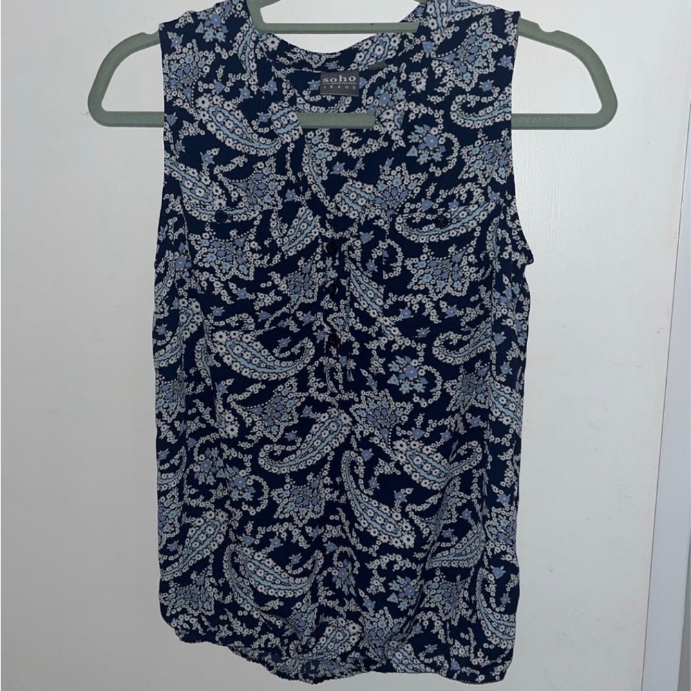 New York & Co blue blouse